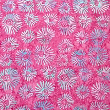 Preview: LIGHTBLUE PINK - Carmine - Batikstoff aus Indonesien